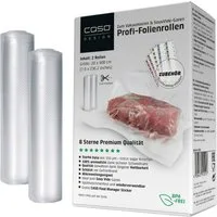 Caso Vakuumier-Folienrollen 1221, 20 x 60 cm, Zubehör für alle handelsüblichen Balken Vakuumierer, 2 Stück