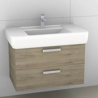Artiqua 413 Waschtischunterschrank für Renova Plan 122186, 122187 Sanremo Eiche quer NB, 413-WU2L-K6 413-WU2L-K66-7144-428