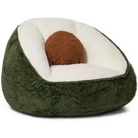 Insma Sitzsack Beanbag Sessel mit Kissen Loungesessel Bodensofa, mit Seitentasche für Wohnzimmer & Schlafzimmer 75x60x60cm