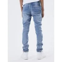 Name It Schlupfjeans NKMROBIN DNMTHAYER SWE lässig geschnitten, Denim, Abriebeffekte, angesetztes Bündchen