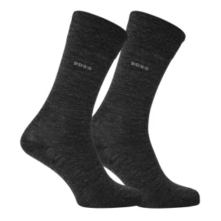 Boss - Knöchelsocken für Herren, Wolle (2er-Pack) (Holzkohle)