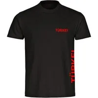 multifanshop T-Shirt Herren Türkei - Brust & Seite - Männer