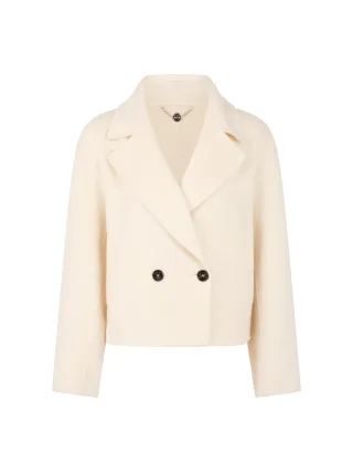 Marc Cain Collections - Kurze Wolljacke bright ecru - Gr. - 36