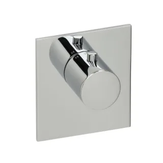 Herzbach Logic XL Fertigmontageset 11.500100.2.01 für Einzel-Thermostat-Modul, 110x100mm, chrom
