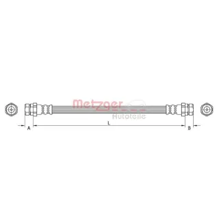 Metzger Bremsschlauch hinten VW Caddy 4110634