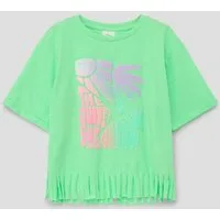 s.Oliver Kurzarmshirt T-Shirt T-Shirt mit Fransensaum