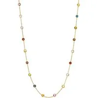 HOPLO Goldkette Armkette mit Farbsteinen Ankerkette 1,1 mm 19 cm 585-14 Karat Gold, Made in Germany