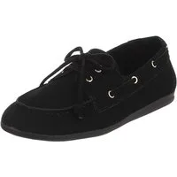 Ital-Design Damen Bootsschuh Schnürschuh Mokassin-Style Freizeit Schnürschuh (91849222) Flach Schnürer in Schwarz