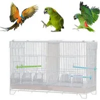 JEOBEST Vogelkäfig Brutkäfig für Vögel, Vogel Käfig Trennkäfig, Vogelheim, Herausnehmbares tablett, mit 4 Sitzstangen