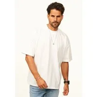 DAILY COTTON T-Shirt im Oversize Fit - Herren Kurzarm Shirt mit Rundhals-Ausschnitt Basic Oberteil Crew-Neck kurzärmlig aus 100% Baumwolle für Männer