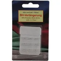 Zettl GmbH BH-Verlängerung BH Verlängerung 3-reihig, 45mm, 1 Stück weiß (Stück, 1 St), BH-Verlängerung BH-Extender BH-Verlängerungsstück BH-Erweiterung B