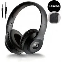 Toomoke Bluetooth Kopfhörer, Kabelgebundene Kopfhörer,Wiederaufladbare Over-Ear-Kopfhörer (Geeignet für Meetings, Arbeit, Wandern,Joggen, kabelgebunden Verbindung, Faltbar,Tragbare,FM-Radio-Kopfhörer,LED-Display,Audiokabel)