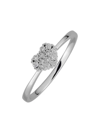 Lyomi Ring 585/- Weißgold 13 synth. Diam. 0,15ct.
