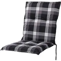 Sun Garden Sesselauflage Niederlehner Naxos10623-800 schwarz-braun-beige kariert 100x49x6 cm