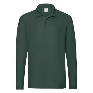 Fruit of the Loom - "Premium" Poloshirt für Herren Langärmlig (Tannengrün)