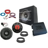 DSX JBL Set für VW Golf 4 IV Lautsprecher Subwoofer Verstärker Kabel Auto-Lautsprecher (1775 W)