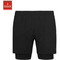 SNOCKS Trainingsshorts 2 in 1 Sportshorts Herren (1-tlg) Trainingsshorts mit Reißverschlusstaschen