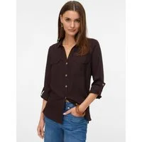 Vero Moda Hemdbluse VMBUMPY L/S SHIRT NEW WVN GA NOOS Viskose, regular fit
