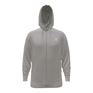 SikSilk - Hoodie mit durchgehendem Reißverschluss für Herren, Regulär (Grau meliert)