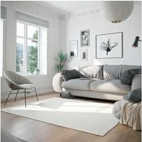 OTTO home Wollteppich Woolscape 1, rechteckig, Höhe: 10 mm, Wendeteppich, handgewebte Qualität, Uni, 90% Wolle, Wohnzimmer