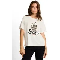 TOM TAILOR Kurzarmshirt Regular Sommershirt mit Peanuts/Snoopy-Print