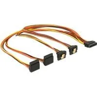 SATA 15Pin > 2x unten + 2x oben, gewinkelt, Kabel 50cm
