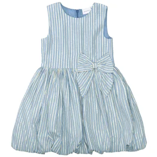 BASEFIELD - Md.-Kleid dusty blue stripe - Gr. - 110