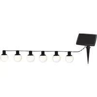 STAR TRADING LED-Lichterkette Globus, 6-flammig, als Kette oder Erdspiesse, mit Wintersolarpanel,  inkl. Akku, outdoor