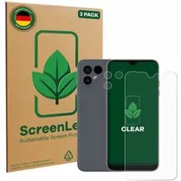 ScreenLeaf Displayschutzfolie Schutzfolie für Fairphone 4 (Display+Kamera), 2 Stück, nachhaltiger Displayschutz Schutz Folie Klar Transparent