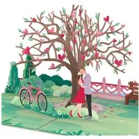 papercrush Geburtstagskarte Verliebtes Paar Pop-Up Karte