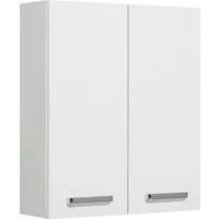 Saphir Hängeschrank Quickset Wand-Badschrank 60 cm breit mit 2 Türen und 2 Einlegeböden Badezimmer-Hängeschrank inkl. Türdämpfer, Griffe in Chrom Glanz