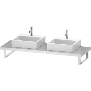 Duravit DuraStyle Konsole DS103C04343 für Aufsatzbecken, 2 Ausschnitte, Stärke 4.5 cm, basalt matt