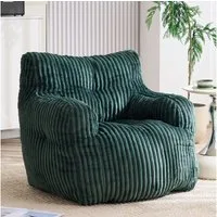 BlingBin Sitzsack Loungesessel mit Memory-Schaum-Füllung (1 St., Sessel aus Cord, ergonomischer Bodensessel mit Armlehnen), für Wohnzimmer und Schlafzimmer