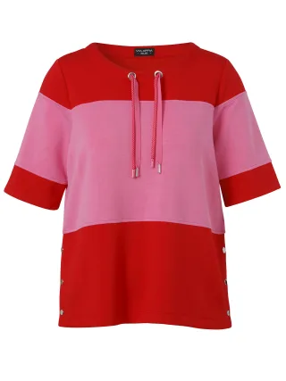 VIA APPIA DUE - Sweatshirt Rundhals 1/2 Arm pink/rot - Gr. - 50
