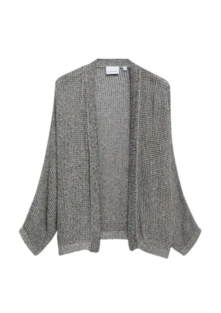 comma - Strickjacke beige/grau - Gr. - S