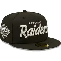 New Era Fitted Cap 59Fifty Las Vegas Raiders Script 50