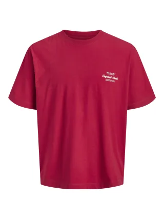 JACK&JONES - JORNORREBRO TYPO TEE SS CREW NECK SN JNR Rio Red - Gr. - 152