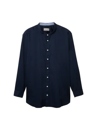 Tom Tailor - Plus Size - Hemd mit Stehkragen sky captain blue - Gr. - 3XL