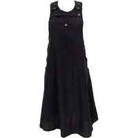 Guru-Shop Minirock Latzrock, Trägerkleid, Hippierock - schwarz alternative Bekleidung