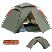 Lumkudos Faltzelt Camping Zelt Pop Up Zelte Doppelschicht Camping 2-3 Personen PU5000, Personen: 3 (300 x 240 x 145 cm, 1 tlg., 4-Jahreszeiten winddichtes Campingzelt, 3-Personen-Zelt), Winddichtes Quick-Up-Zelt für Trekking und Familien-Camping