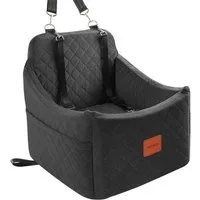 LuxusKollektion Hunde-Autositz Hunde Autositz Memory Foam Waschbar Sicherheitsleine Schwarz Mittel