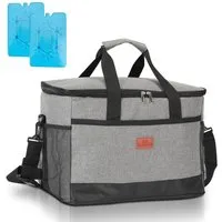 Clanmacy Kühltasche Kühltasche mit Kühlelemente Picknicktasche Lunchtasche Mittagessen, 15L/25L/33L, mit 2er Kühlakkus, isoliert mit Kühlfunktion