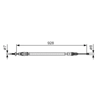 Bosch Handbremsseil hinten links Citroen C4
