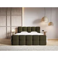 Selsey Boxbett CLOUDY, mit Matratze, Topper, Bettkasten und Bouclé-Bezug