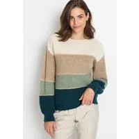 bonprix Strickpullover weicher Strick mit metallisierten Fasern, U-Bootausschnitt, bequem
