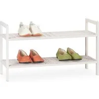 relaxdays Schuhregal stapelbar weiß