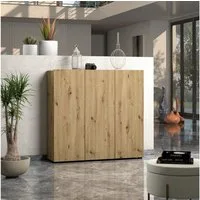 freiraum Schuhschrank Glossy in Artisan Eiche - 120x115x34cm (BxHxT)
