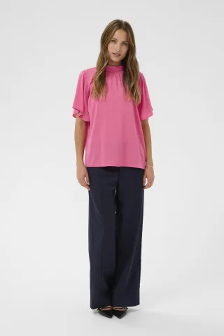 Kurzarm-Bluse AileenSZ Kurzarm-Bluse Gerade Passform