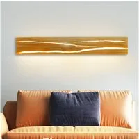 ZMH LED Wandleuchte Holz 18W/8W Nachtlampe Flur Treppe Beleuchtung Wohnzimmer, LED fest integriert, Warmweiß
