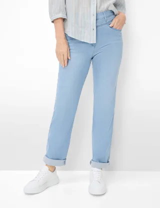 Raphaela by Brax Damen Five-Pocket-Hose Style CAREN NEW BLEACHED LIGHT BLUE SLIGHTUSED, denim hellblau, Gr. 36